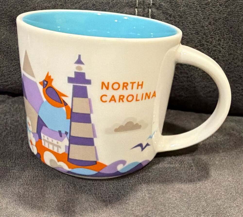 Starbucks You Are Here North Carolina Coffee Mug 14 oz Lighthouse